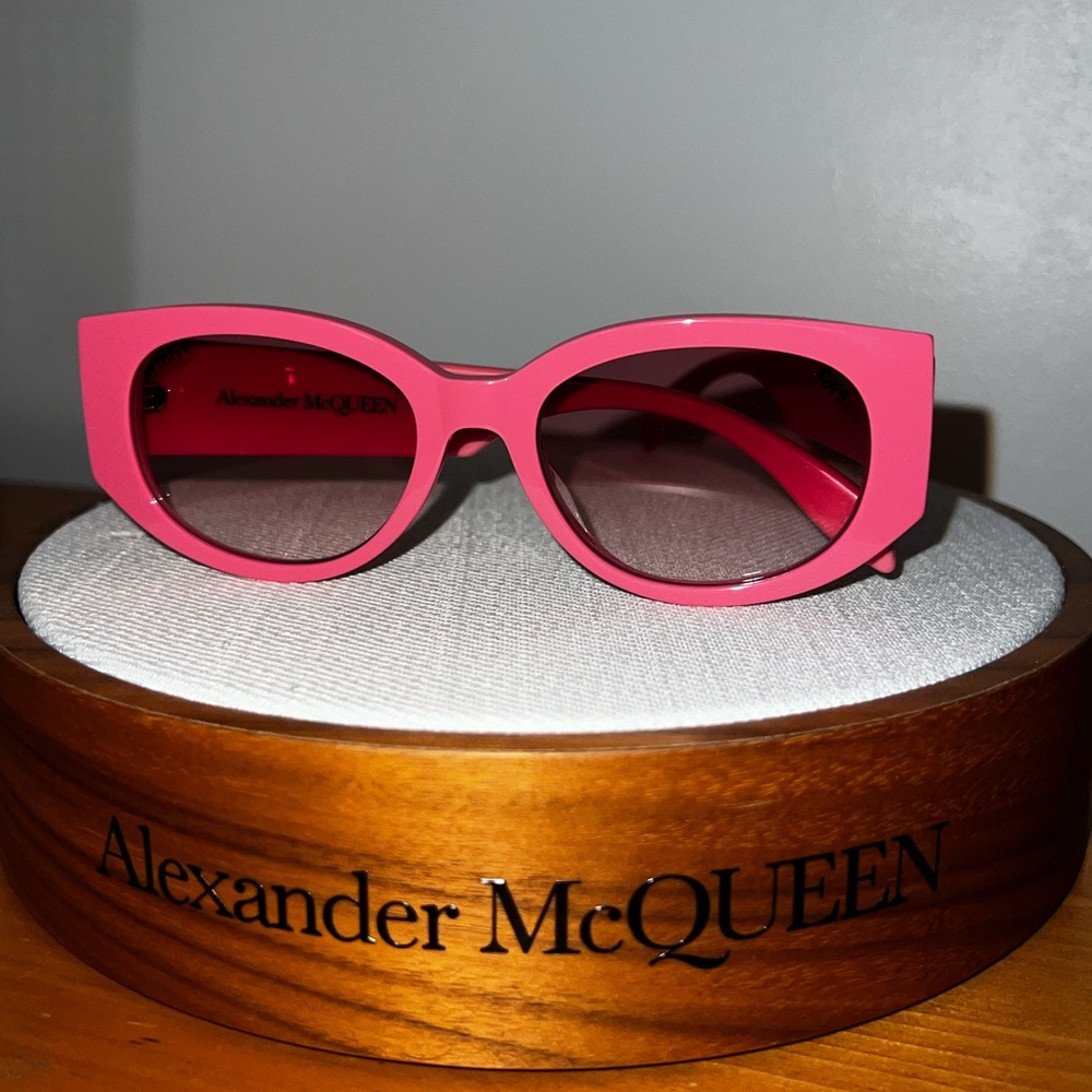 Alexander McQueen Pink Cat-Eye Sunglasses